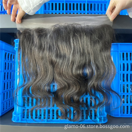 Top grade quality cheap indian virgin hair lace frontal with natural color